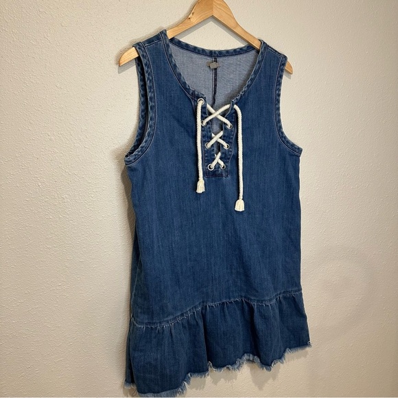 Aerie Denim Dropwaist Dress - Picture 5 of 9